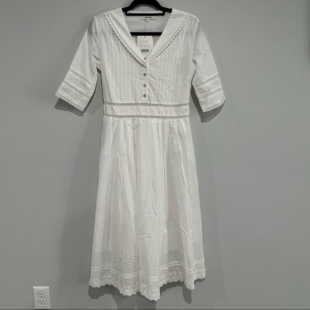 Cottage core linen dress - simple retro